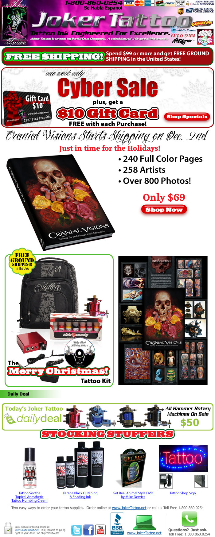 Tattoo Supply Cyber Sale Going On NOW!