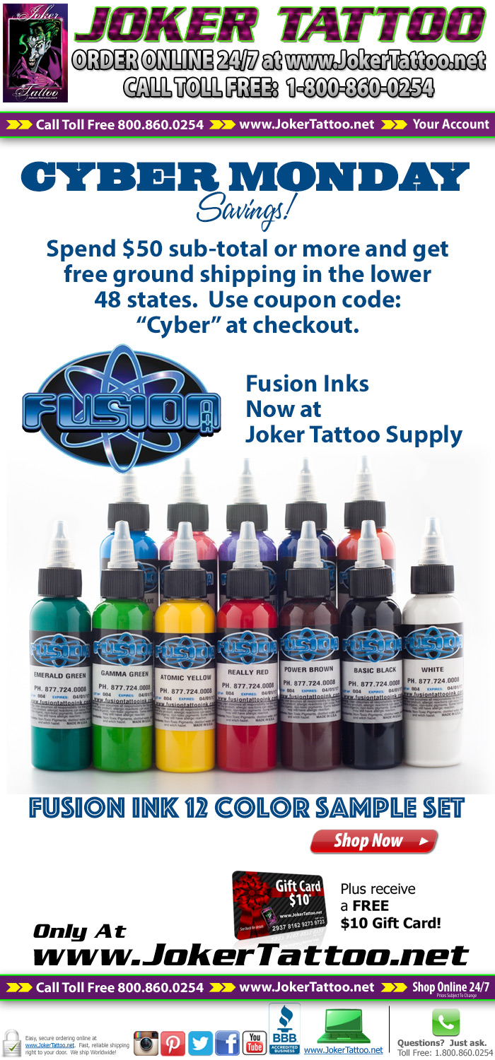 Visit Joker Tattoo Supply for all Your Professional Tattoo Supplies