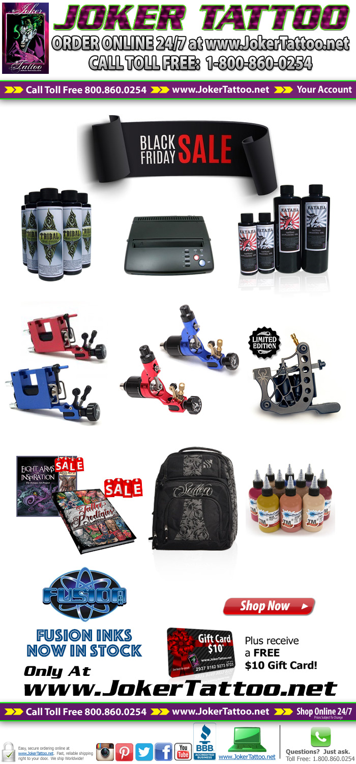 Visit Joker Tattoo Supply for all Your Professional Tattoo Supplies