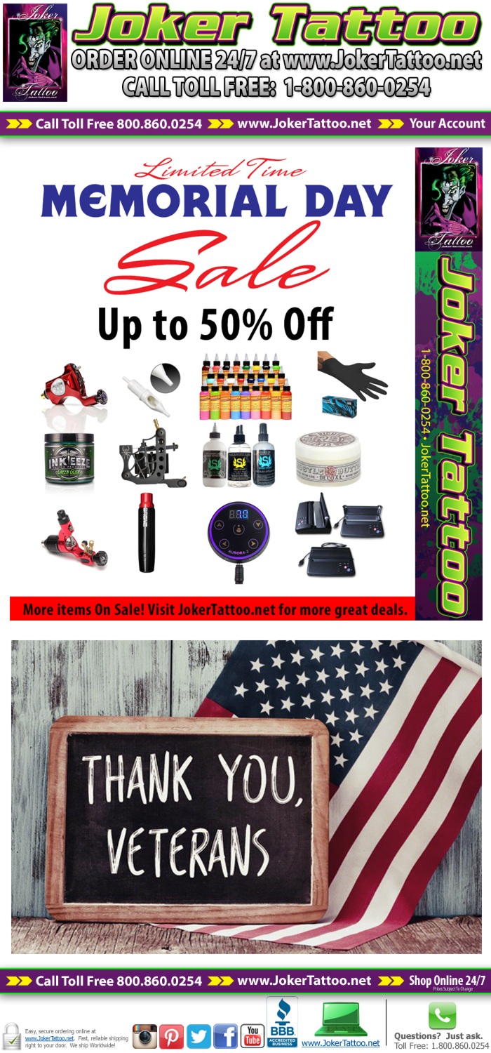 Our Memorial Day Limited Time Sales Event is On, now through June 1st! Don't miss these savings!