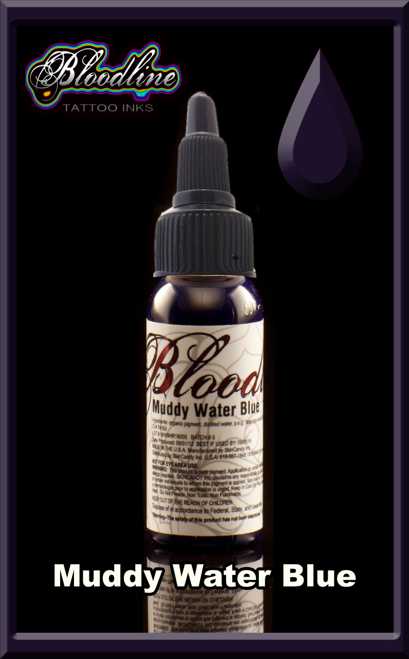 Bloodline Tattoo Ink Muddy Water Blue  Bloodline Tattoo Ink Muddy Water Blue