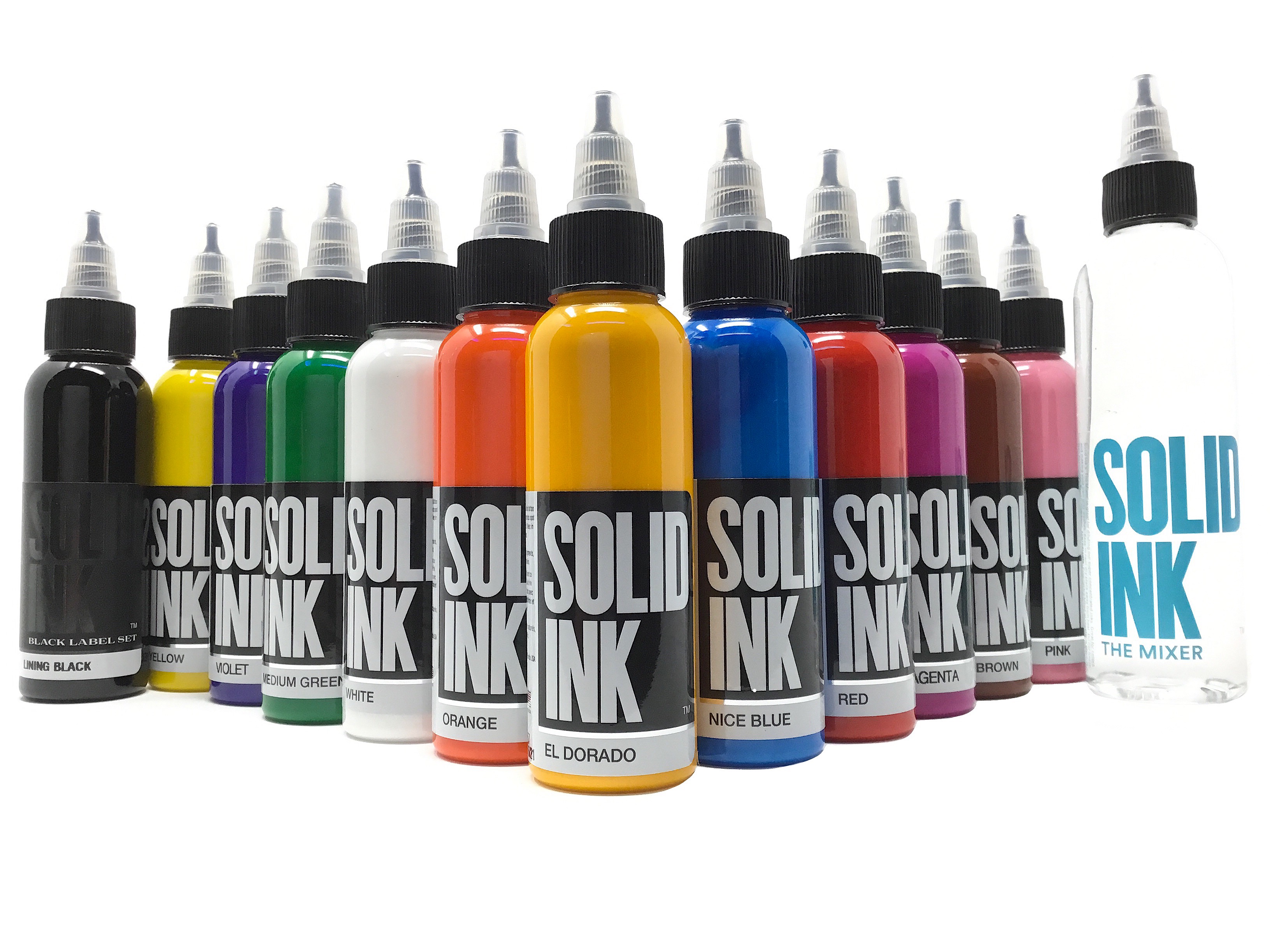 Solid Tattoo Ink 12 Color Spectrum Set, Joker Tattoo Supply